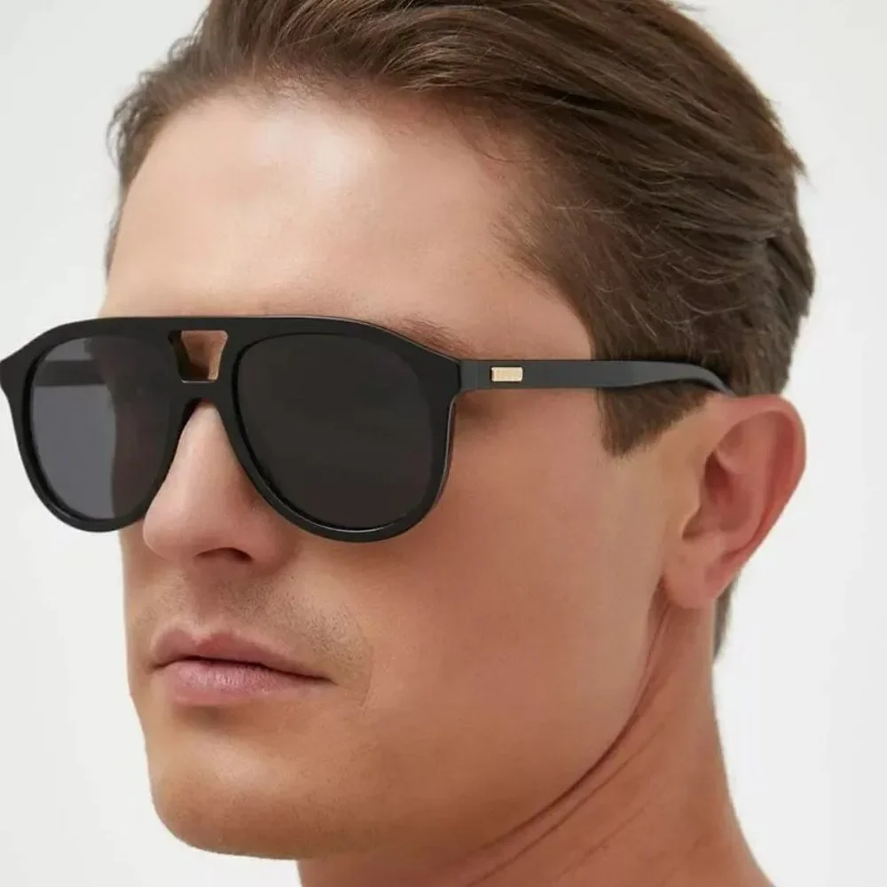 NEW Gucci GG1320S 004 Black Grey Pilot Unisex Sunglasses